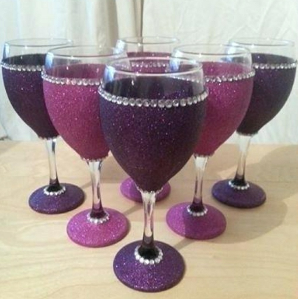 Glitter art glasses